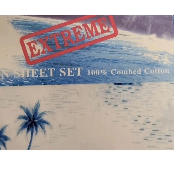 RARE DEAN MILLER SURF BEDDING BALI  Twin  Sheet Set  100% COMBED COTTON  NEW - Picture 5 of 13